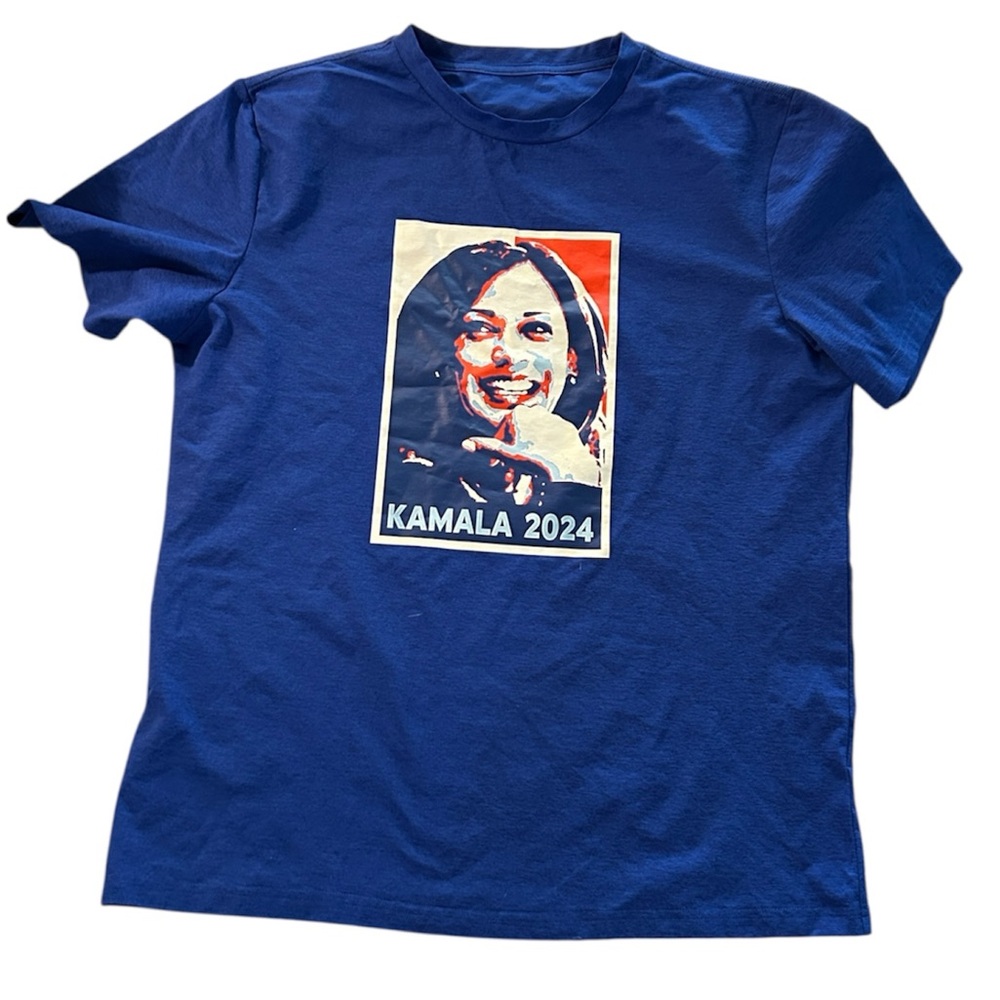 Kamala 2024 president graphic t shirt postage stamp style LARGE